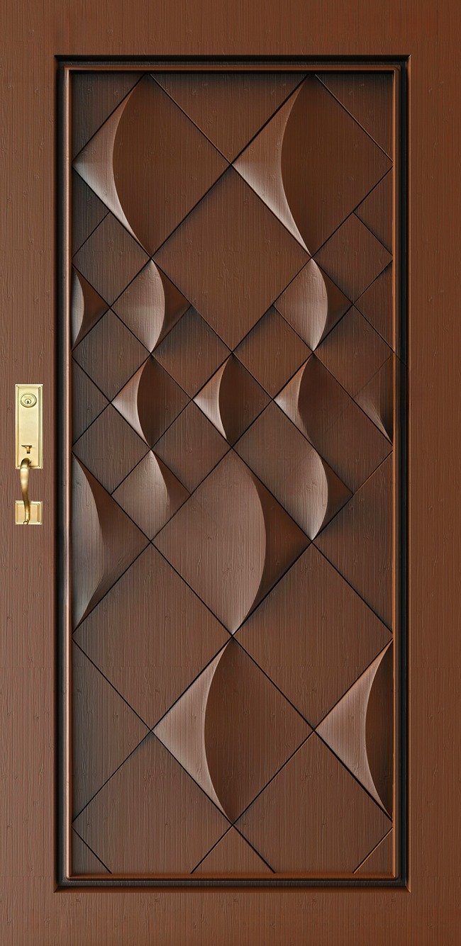 Doors - SKY-51 Modern Geometric Abstract 3D Relief Carving Design